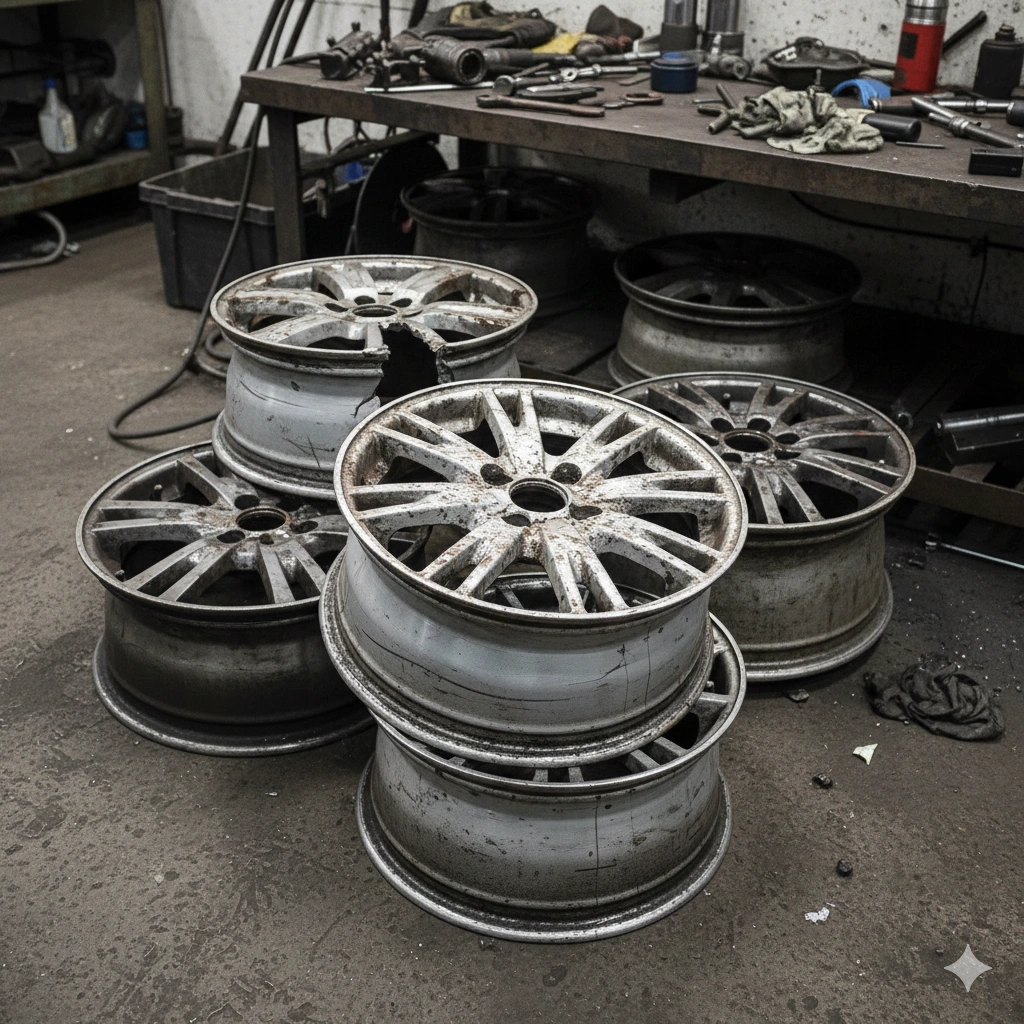 Alloy Wheel Damage in Mumbai Monsoon