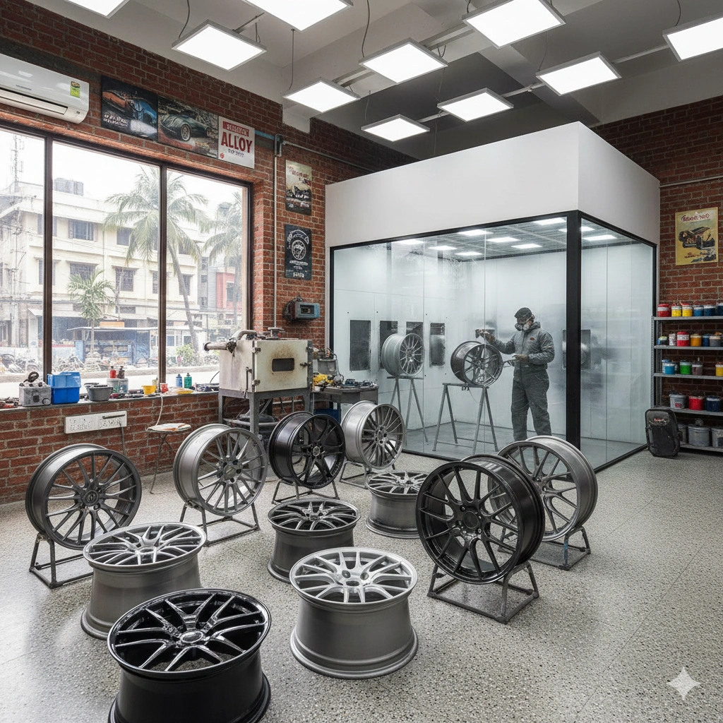Mag Wheel Powder Coating in Mumbai