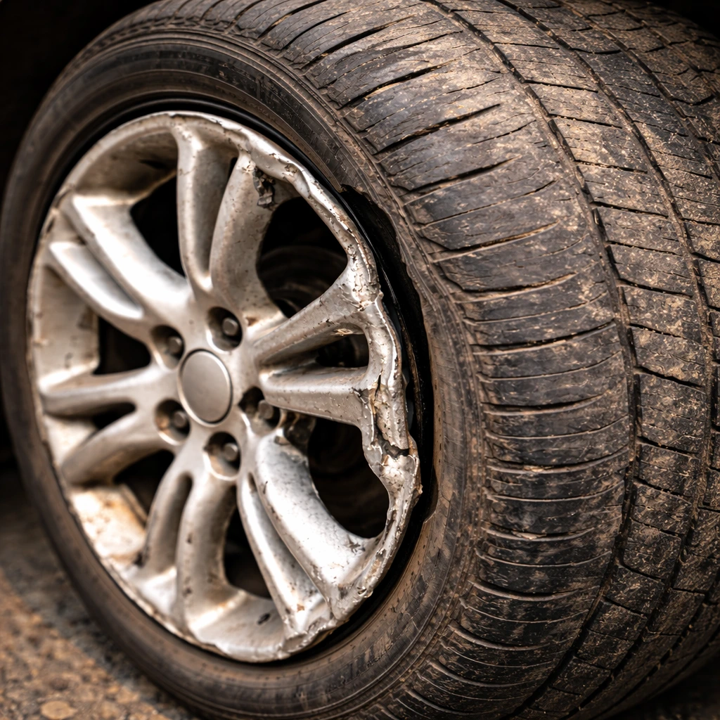 Rim damage effects on tyre life Mumbai
