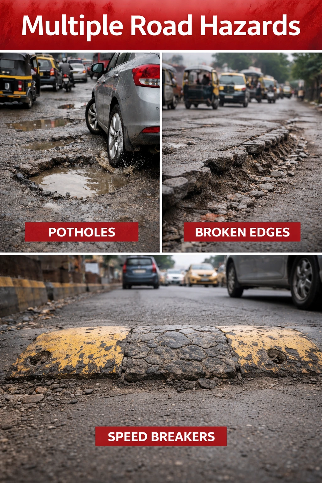 Mumbai road conditions and alloy wheel damage