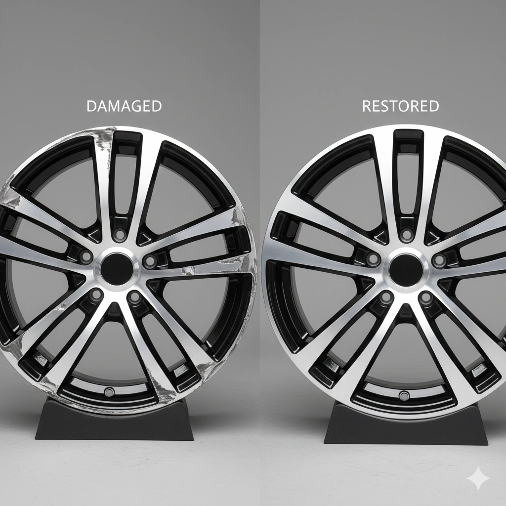 Diamond Cut Alloy Damage in Mumbai