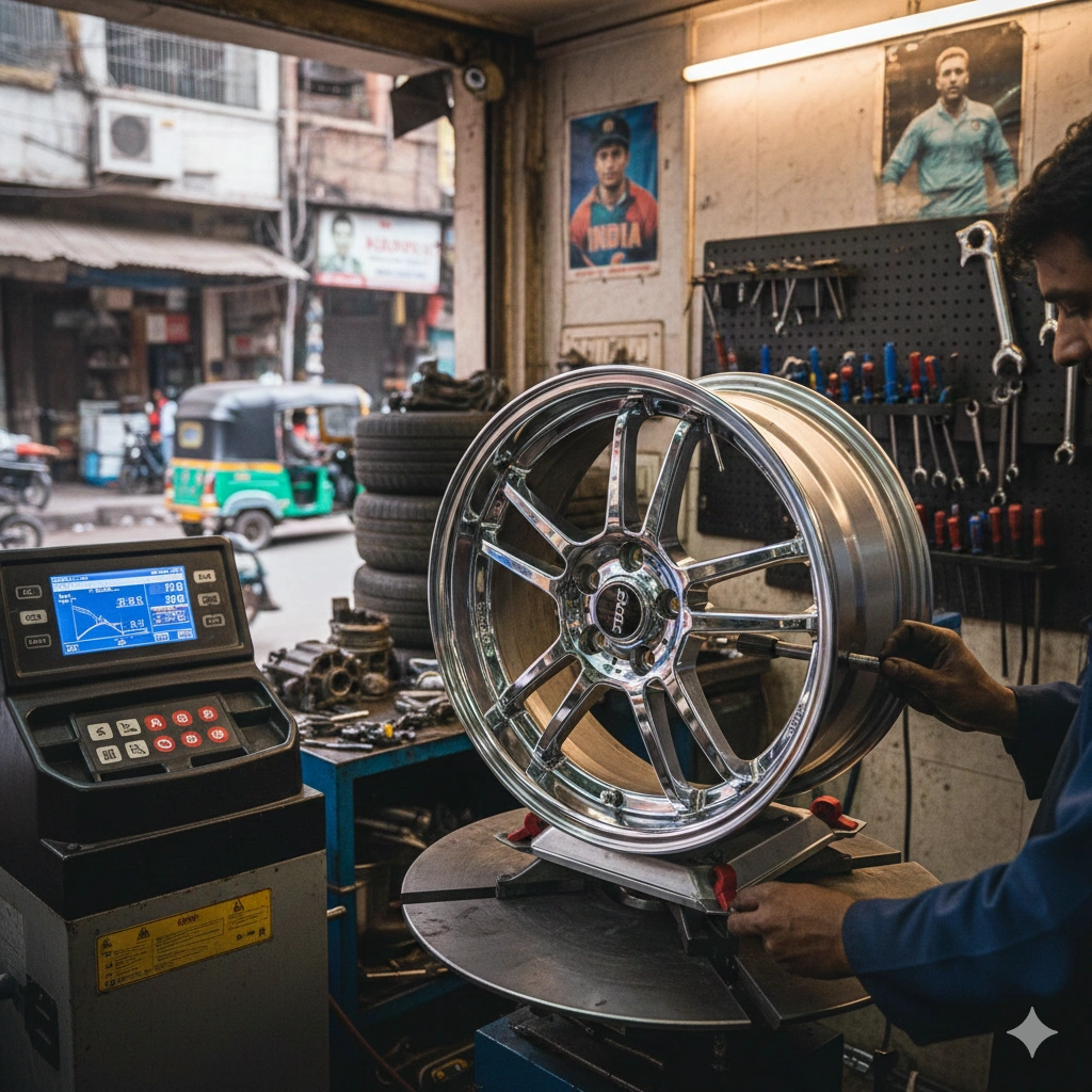 Precision Wheel Balancing After Mag Wheel Repair