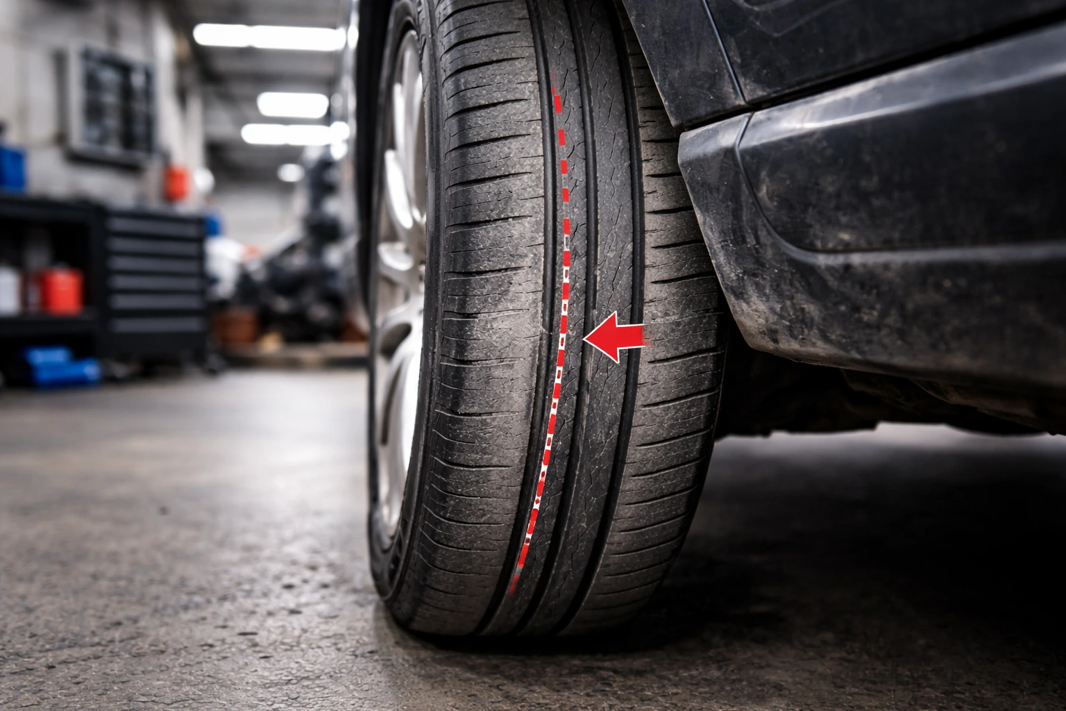 alloy wheel damage signs