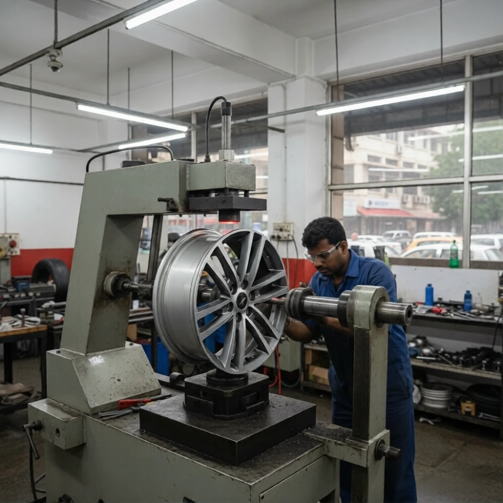 professional rim repair during Mumbai monsoon