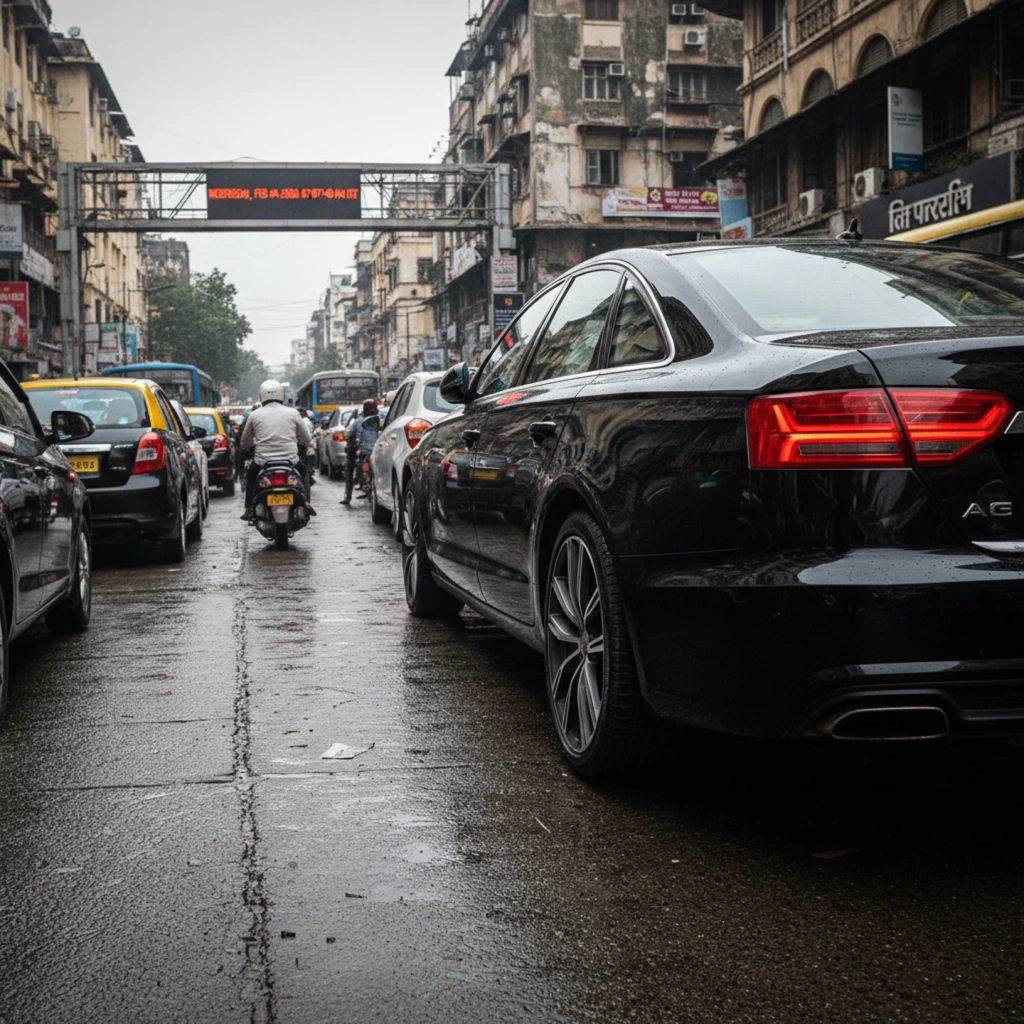 Everyday Mumbai traffic slowly destroys mag wheels