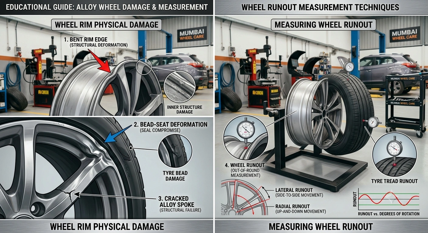 Uneven Tyre Wear Due to Rim Damage